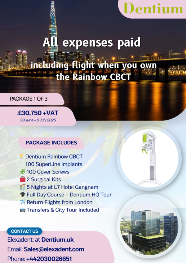 Level Up Your Practice with Dentium Rainbow CBCT Package 1 – KS0: Dentium Rainbow CBCT + Korea Course Experience