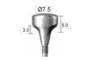 Dentium E-Healing Abutment (HAB753050E)